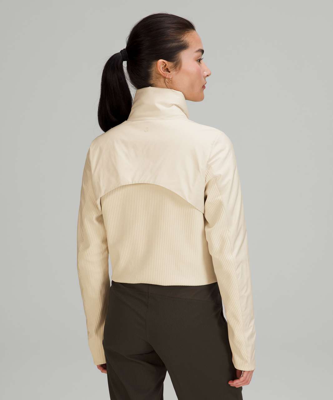 Lululemon SoftMatte Insulated Cropped Jacket - White Opal - lulu fanatics