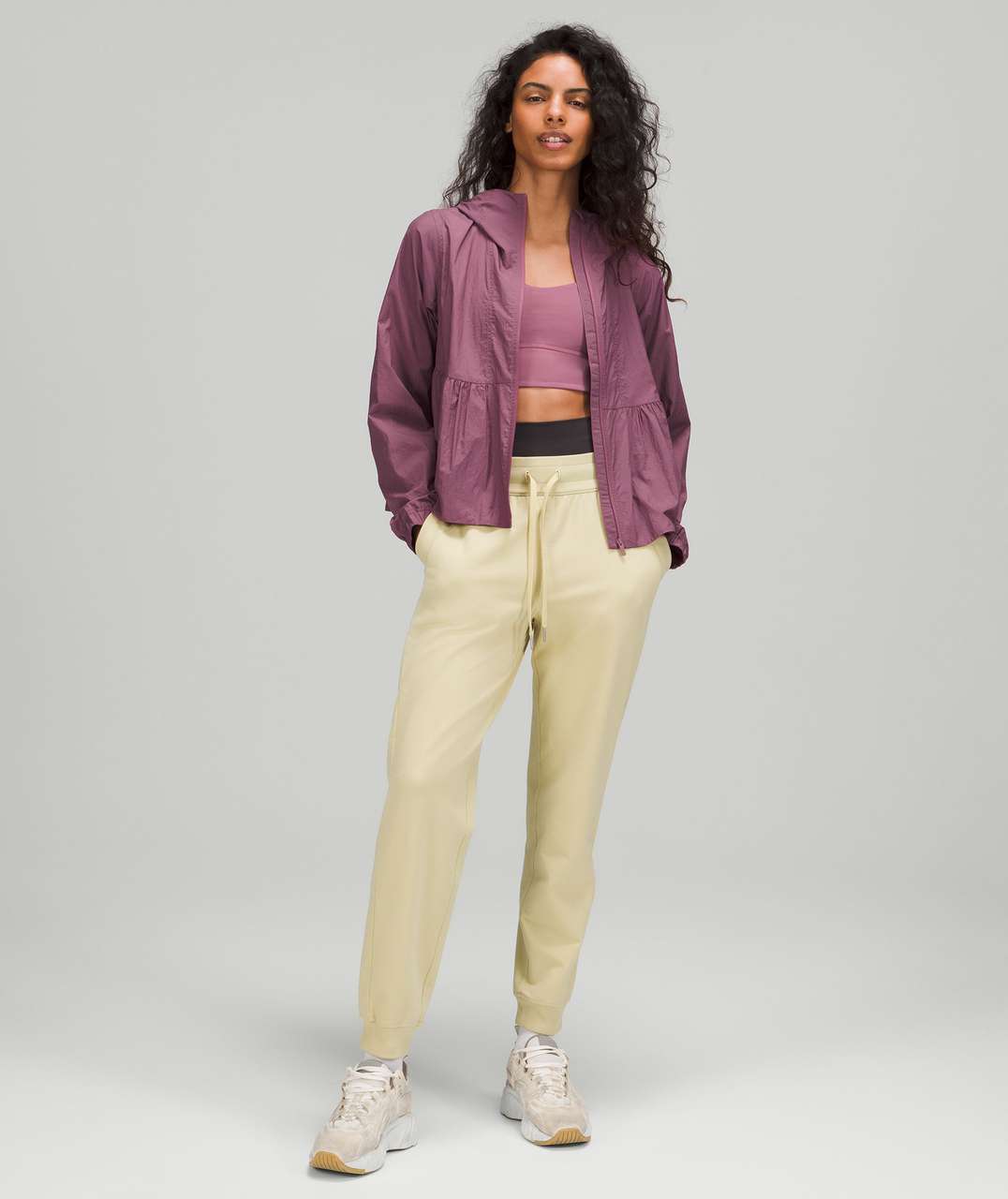 Lululemon Relaxed-Fit Gathered Cropped Jacket - Vintage Plum