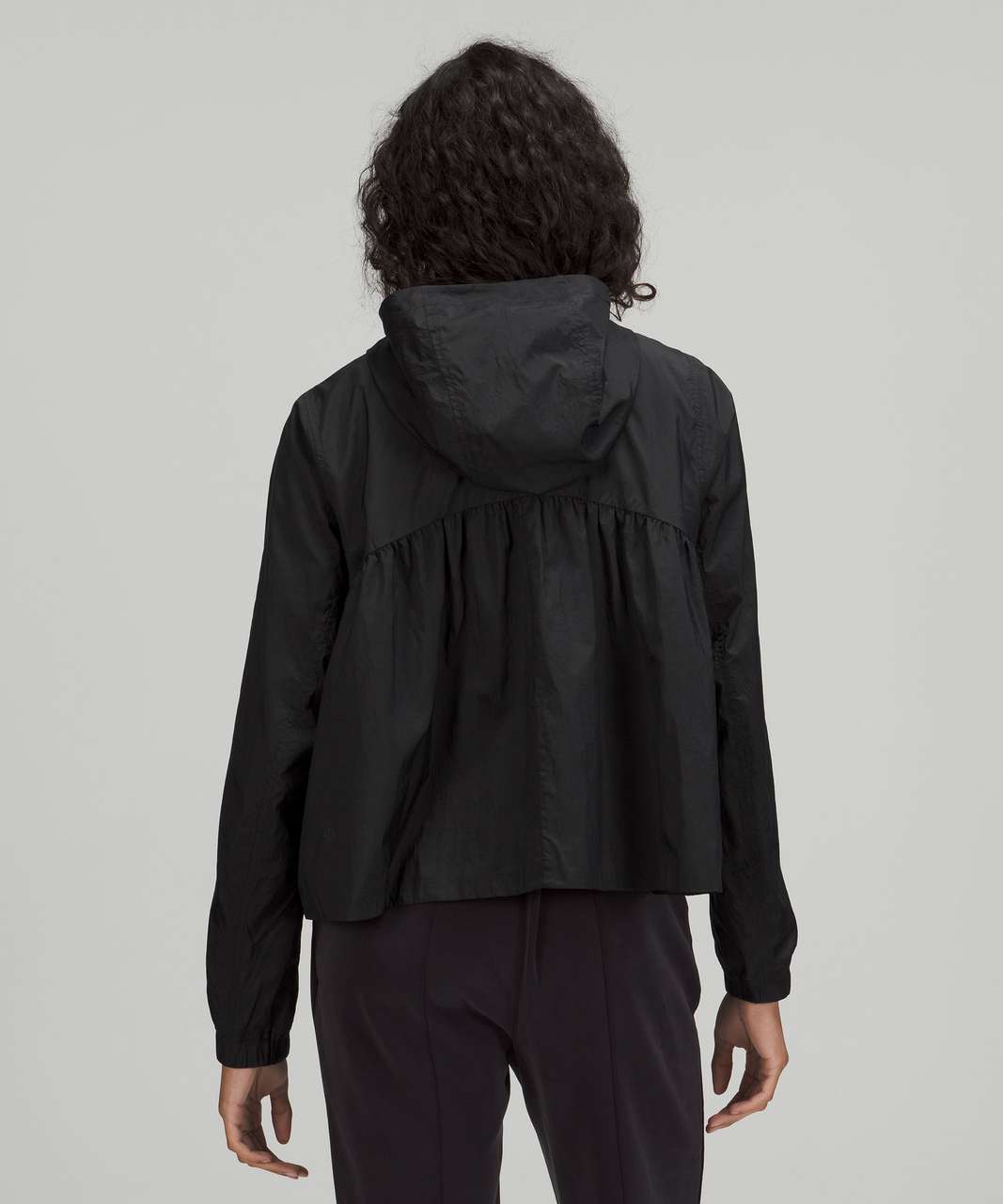 Lululemon Relaxed-Fit Gathered Cropped Jacket - Black - lulu fanatics