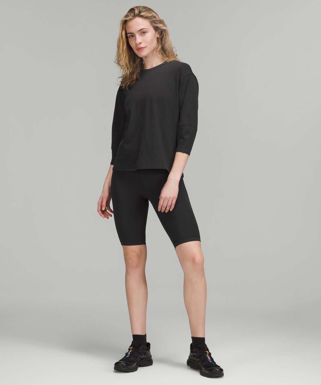 Lululemon LA 3/4 Sleeve Crewneck Shirt - Black