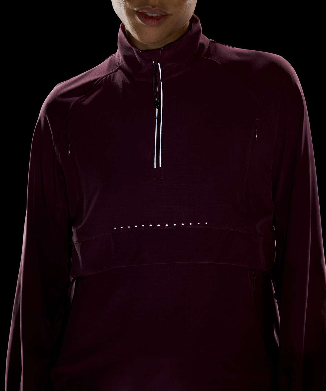 Stretch Ripstop Run 1/2 Zip, Vintage Plum