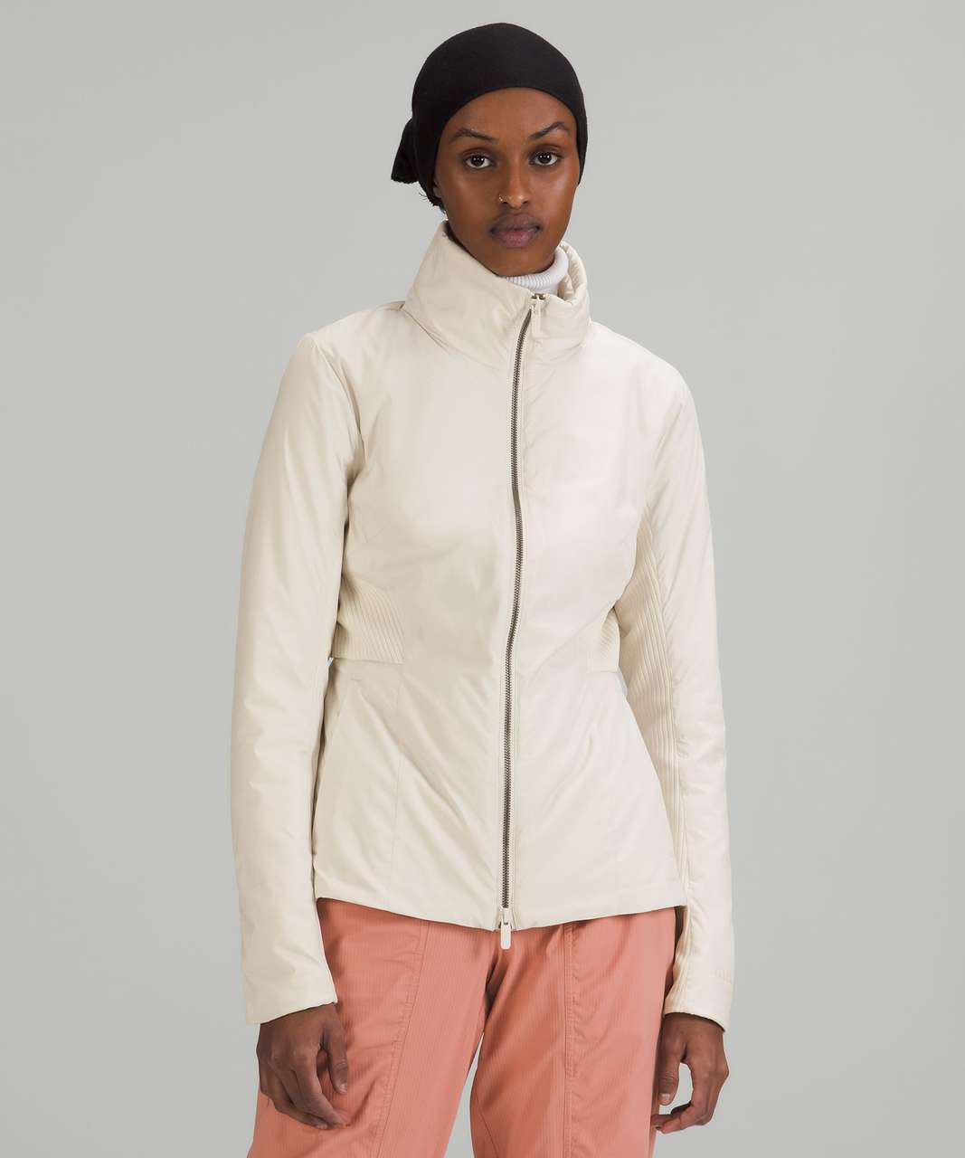 Lululemon SoftMatte Insulated Mid-Length Jacket - White Opal