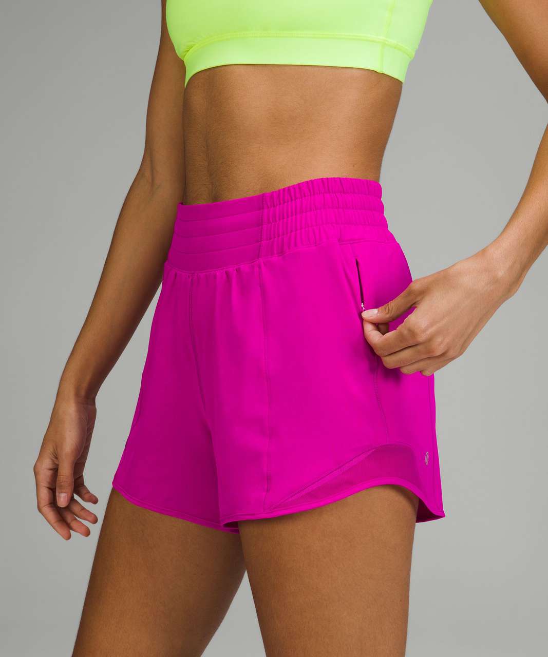 Lululemon Hotty Hot High-Rise Lined Short 4" - Purple Highlight