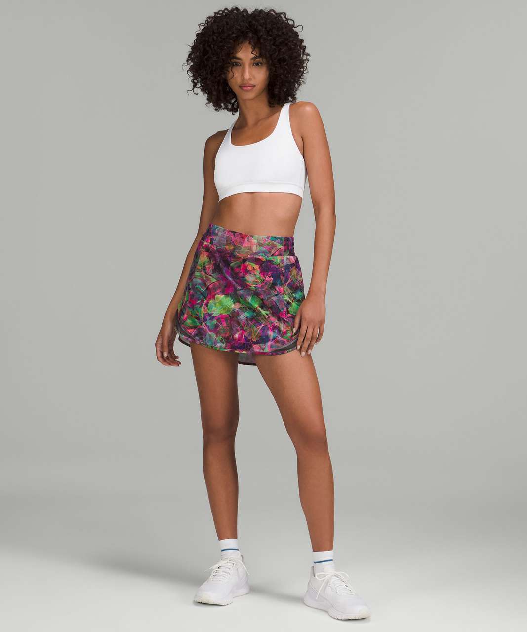 Lululemon Hotty Hot High-Rise Skirt - Vivid Floral Tone Multi / Graphite Grey