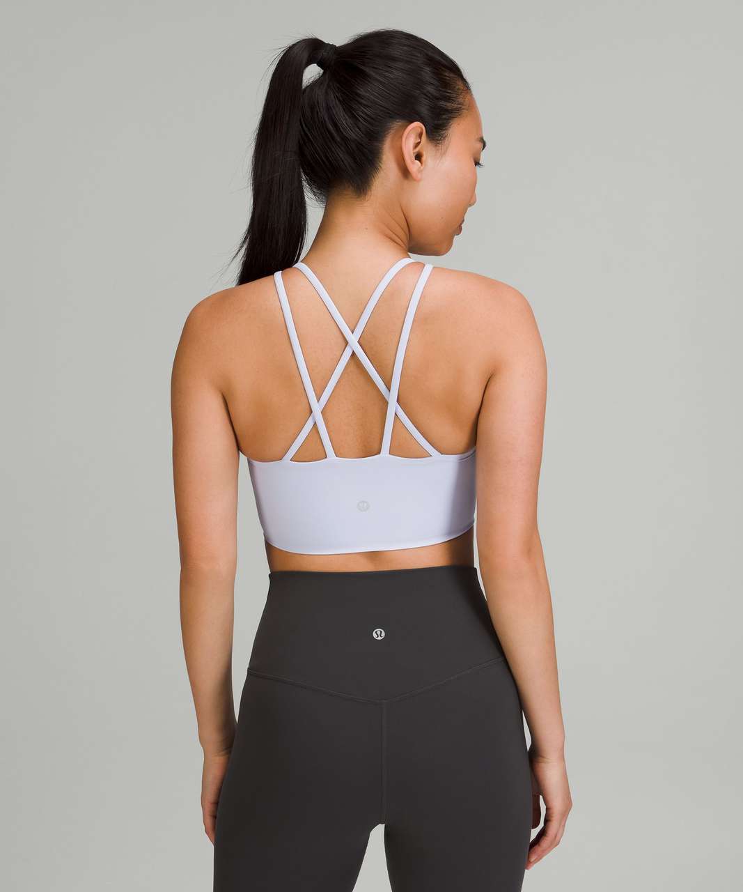 Lululemon Like a Cloud High-Neck Longline Bra *Light Support, B/C Cup -  Pastel Blue - lulu fanatics