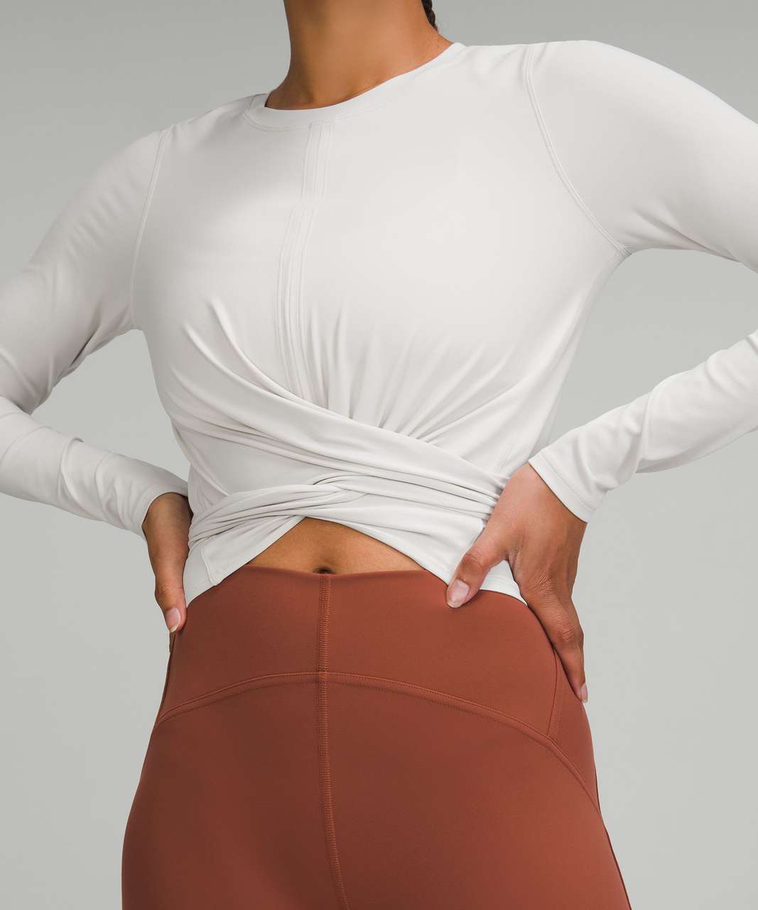 Lululemon Time to Restore Nulu Long Sleeve Shirt - White Opal