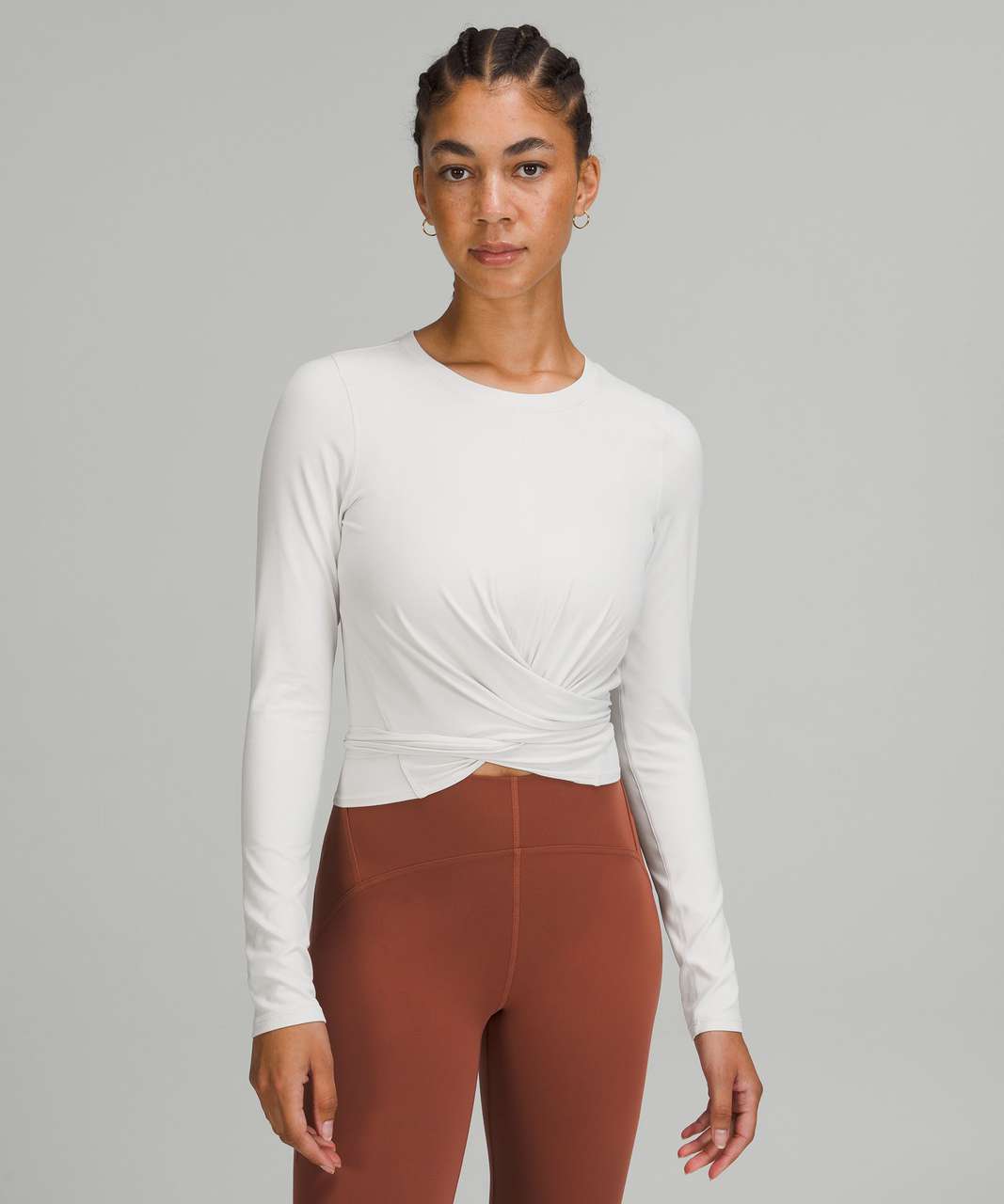 Lululemon Time to Restore Nulu Long Sleeve Shirt - White Opal - lulu  fanatics