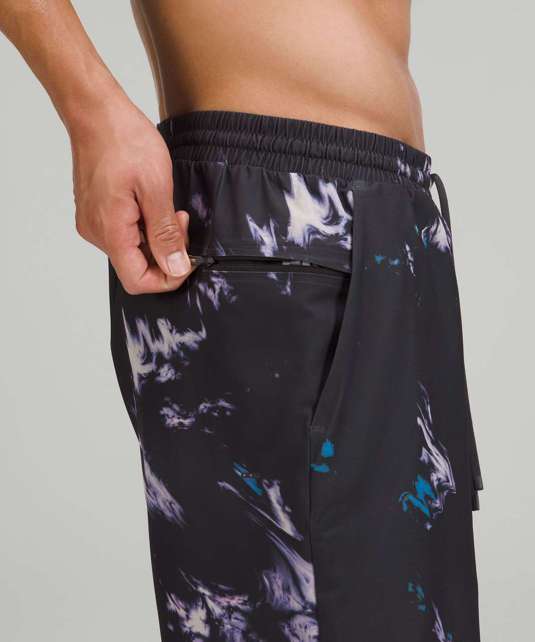 Lululemon Pool Short 7" - Diffuse Dye Print Graphite Grey Multi - lulu