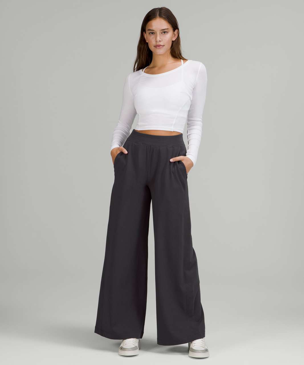 Lululemon La Wide Leg Side Split High-rise Pants In Trench | ModeSens