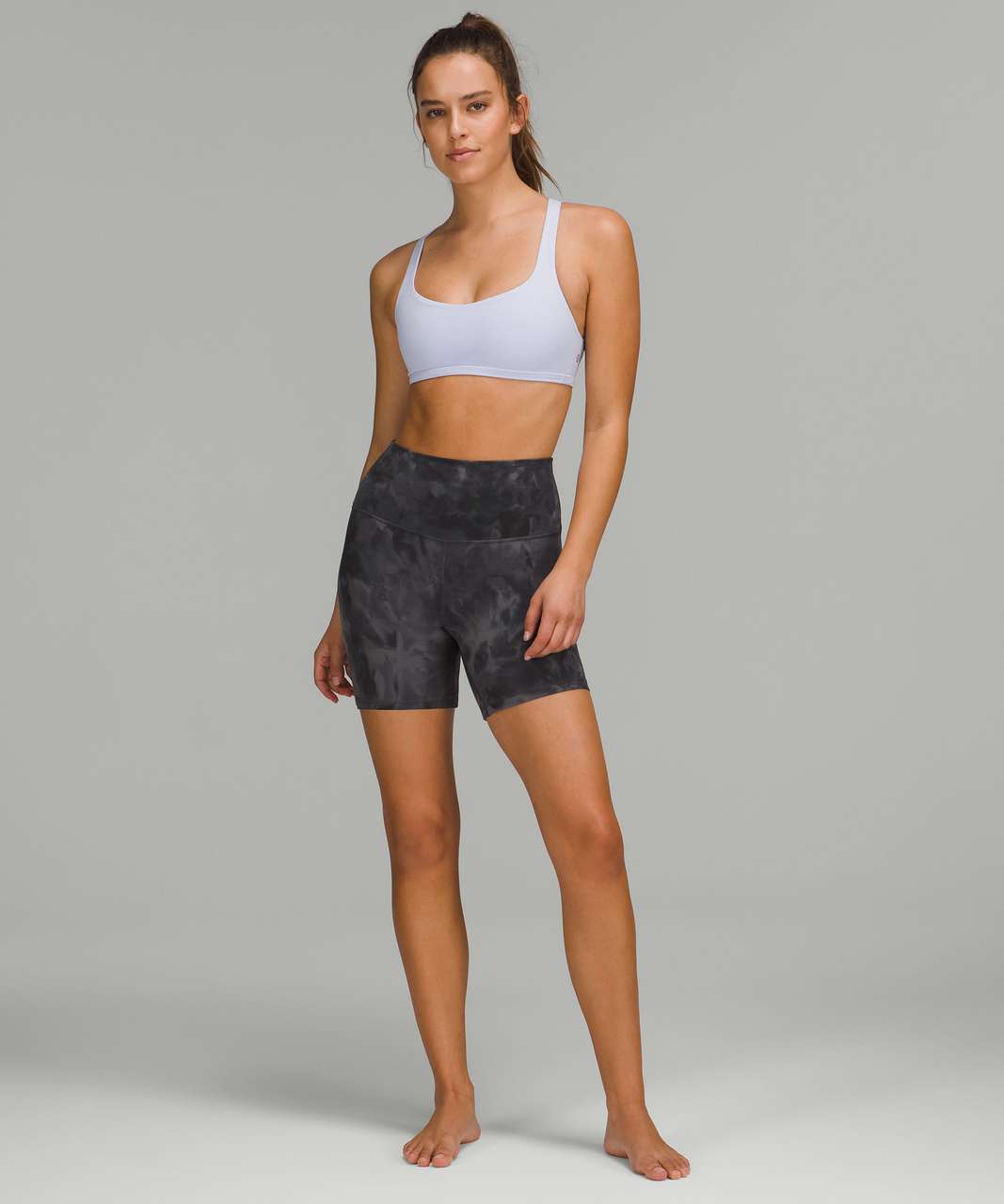 lululemon Align™ High-Rise Short 6 *Cool, Diamond Dye Starlight Graphite  Grey Diffuse dot foil