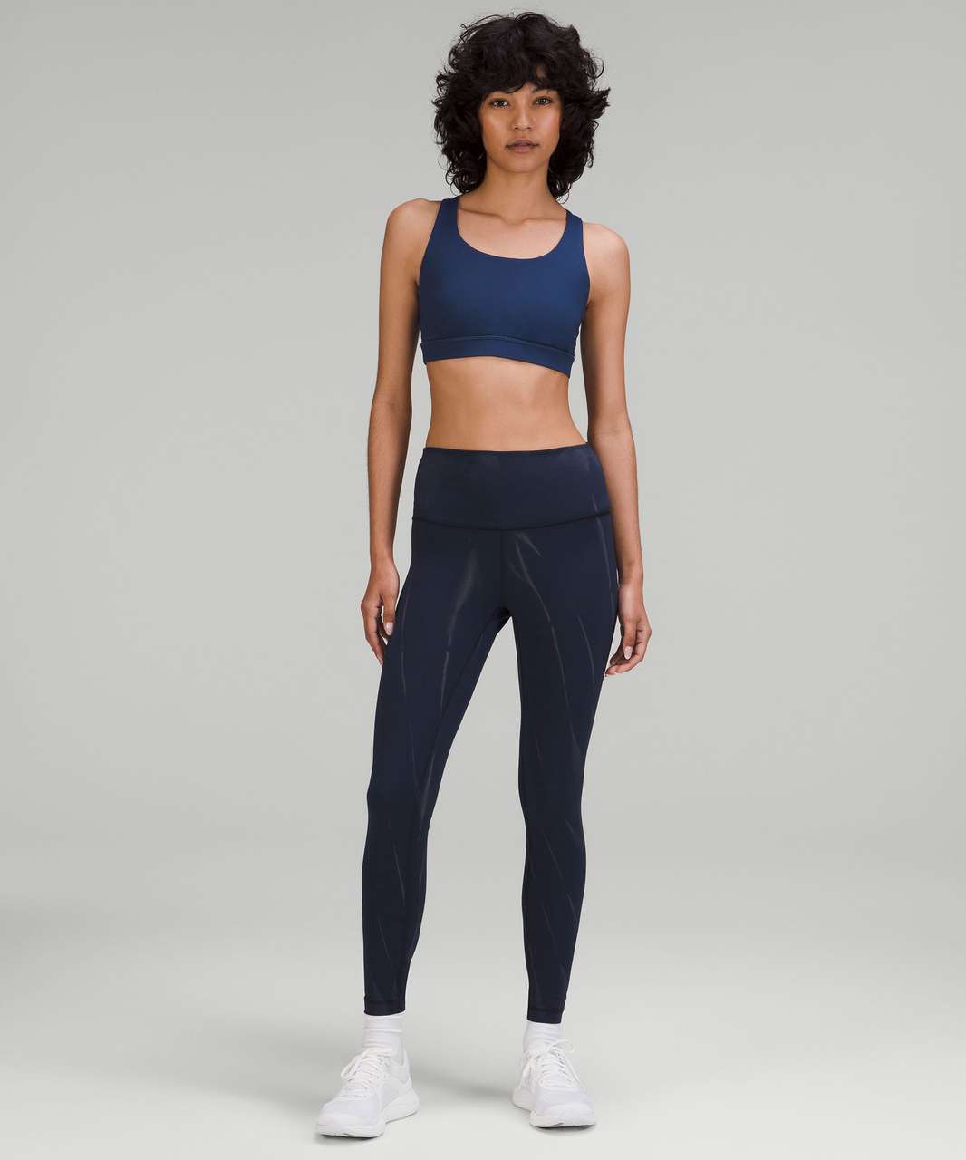 Lululemon Wunder Train High-Rise Tight 25 - Sun Bleached Wash True Navy -  lulu fanatics