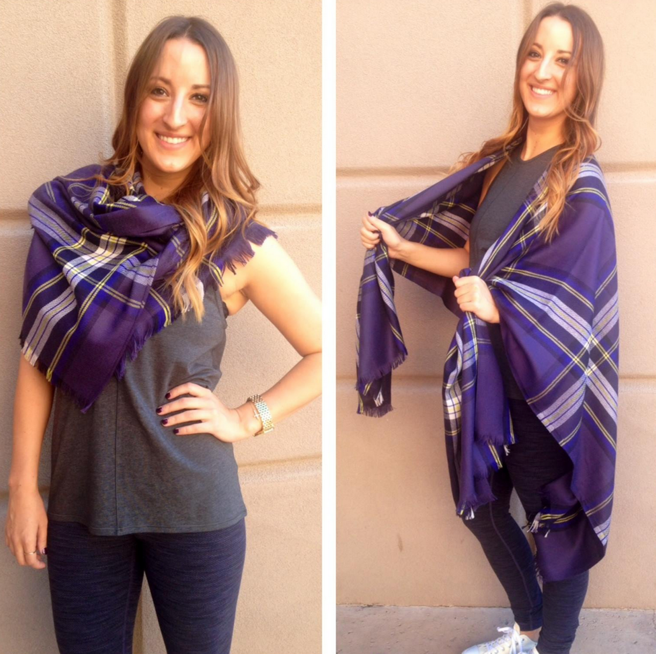 Lululemon Pranayama Scarf - Nightfall / Black Grape / Pigment Blue