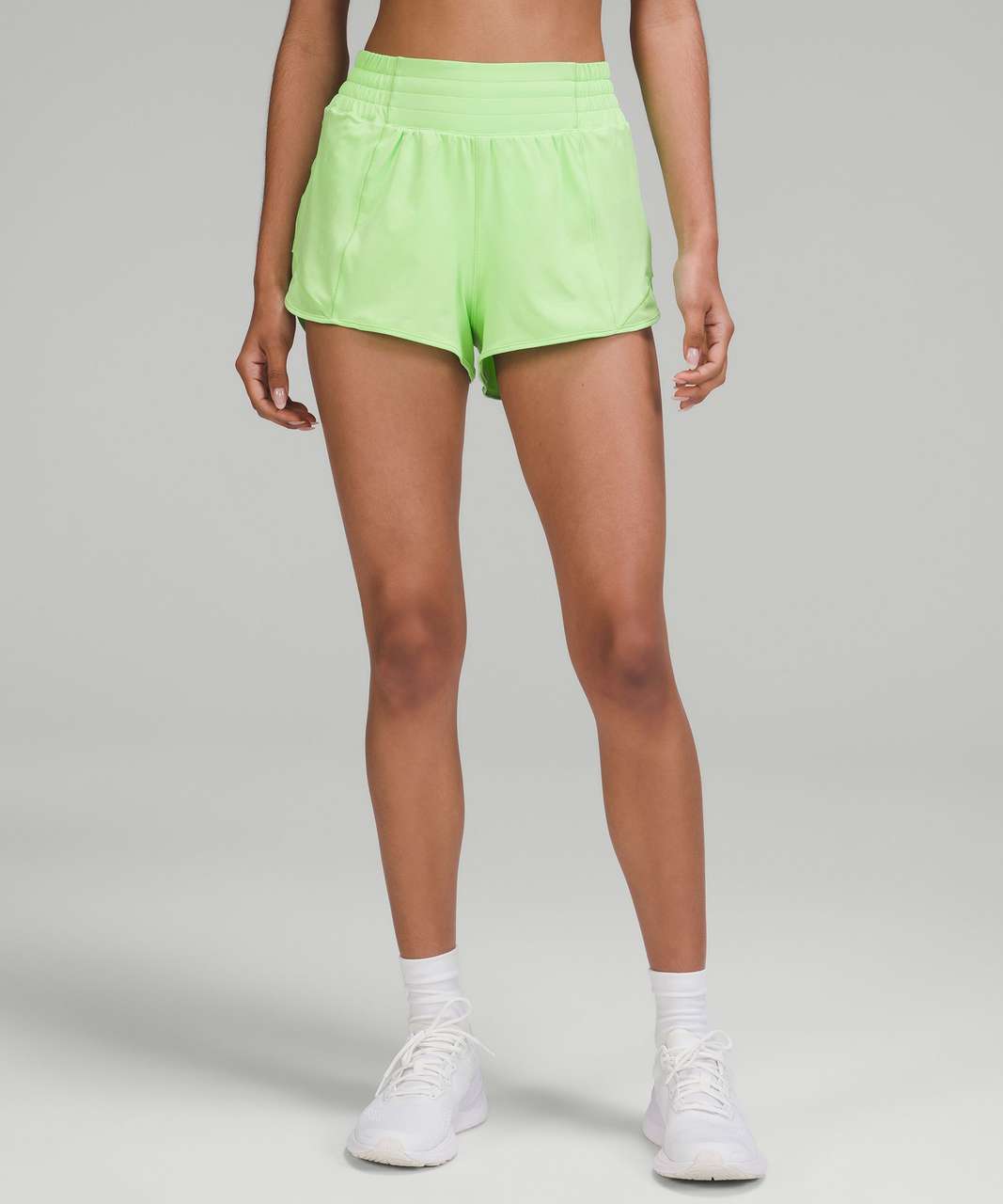 Lululemon Hotty Hot High-Rise Lined Short 2.5" - Scream Green Light