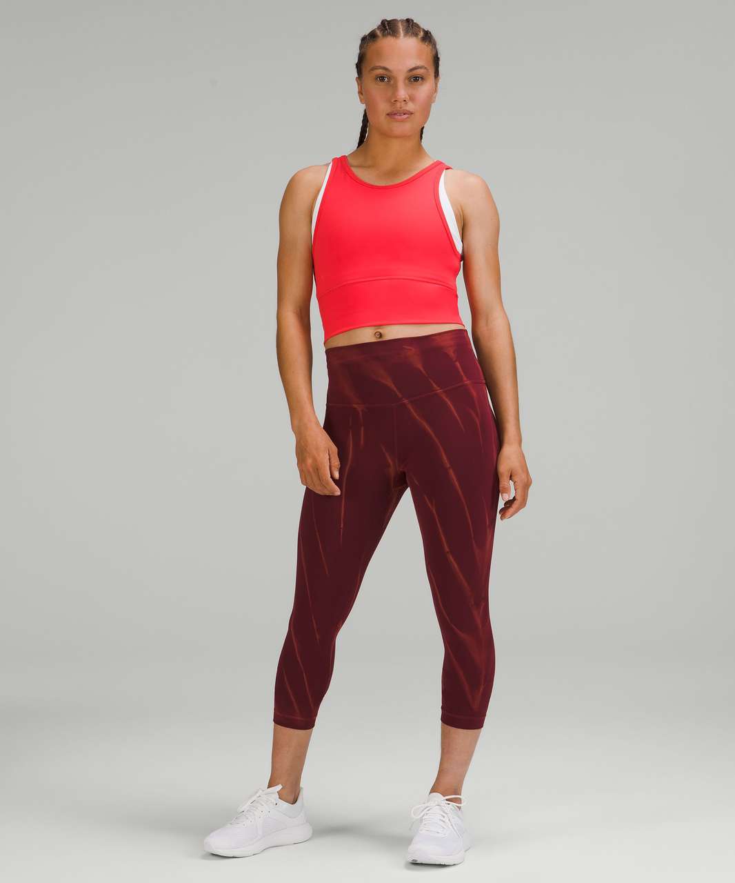 Lululemon Size 4 Wunder Train HR Tight 25 *Fade Red SRM1 Everlux Pant Yoga  Run