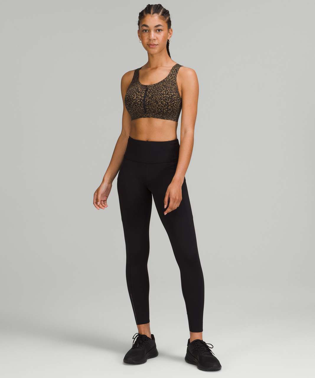 Lululemon Enlite Front-Zip Bra *High Support, A–DDD(E) Cups - Warped Grain  Artifact Black - lulu fanatics