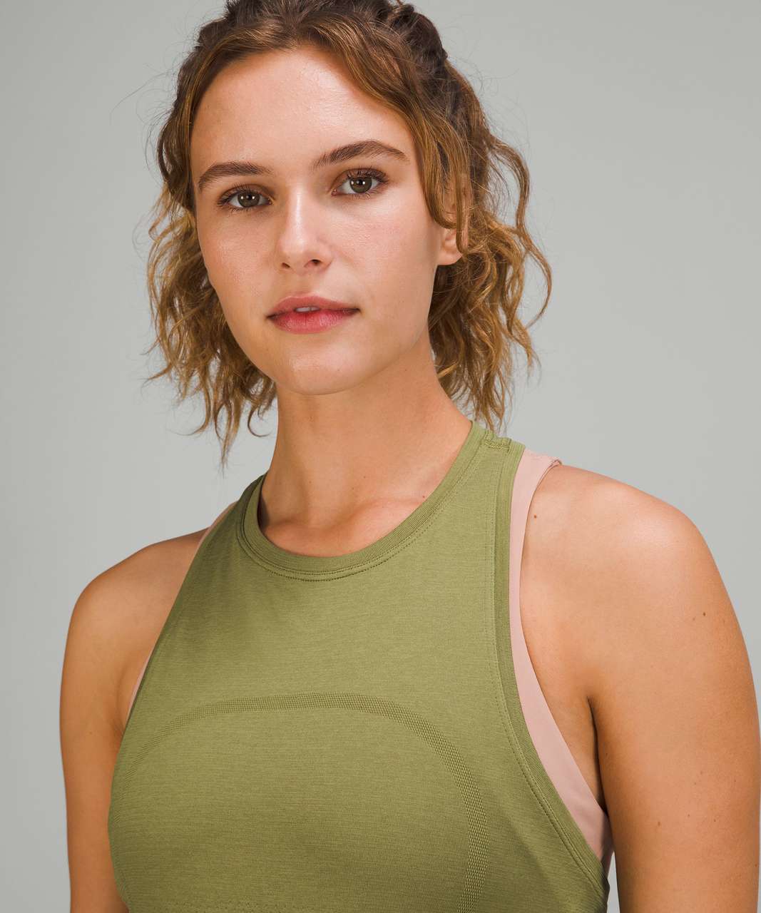 Lululemon Modal-Silk Yoga Tank Top Bronze Green Size 2