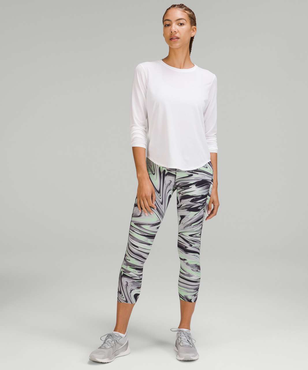 Lululemon Base Pace High-Rise Crop 23 - Paint Glide Warp Multi - lulu  fanatics