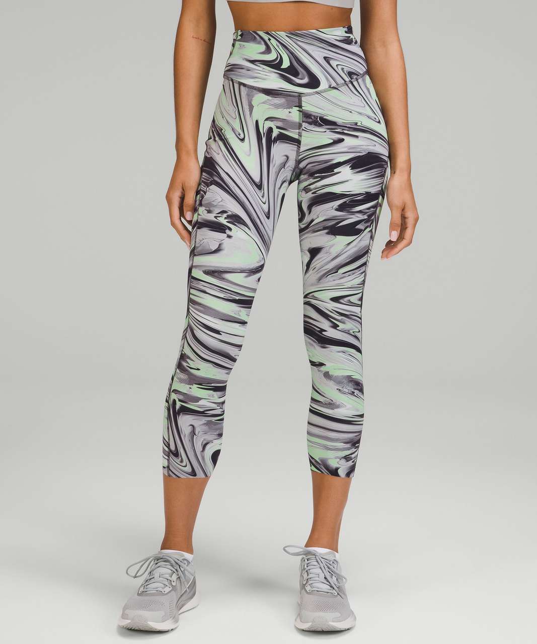 Lululemon Base Pace High-Rise Crop 23 - Cheetah Camo Magenta Purple Multi  - lulu fanatics