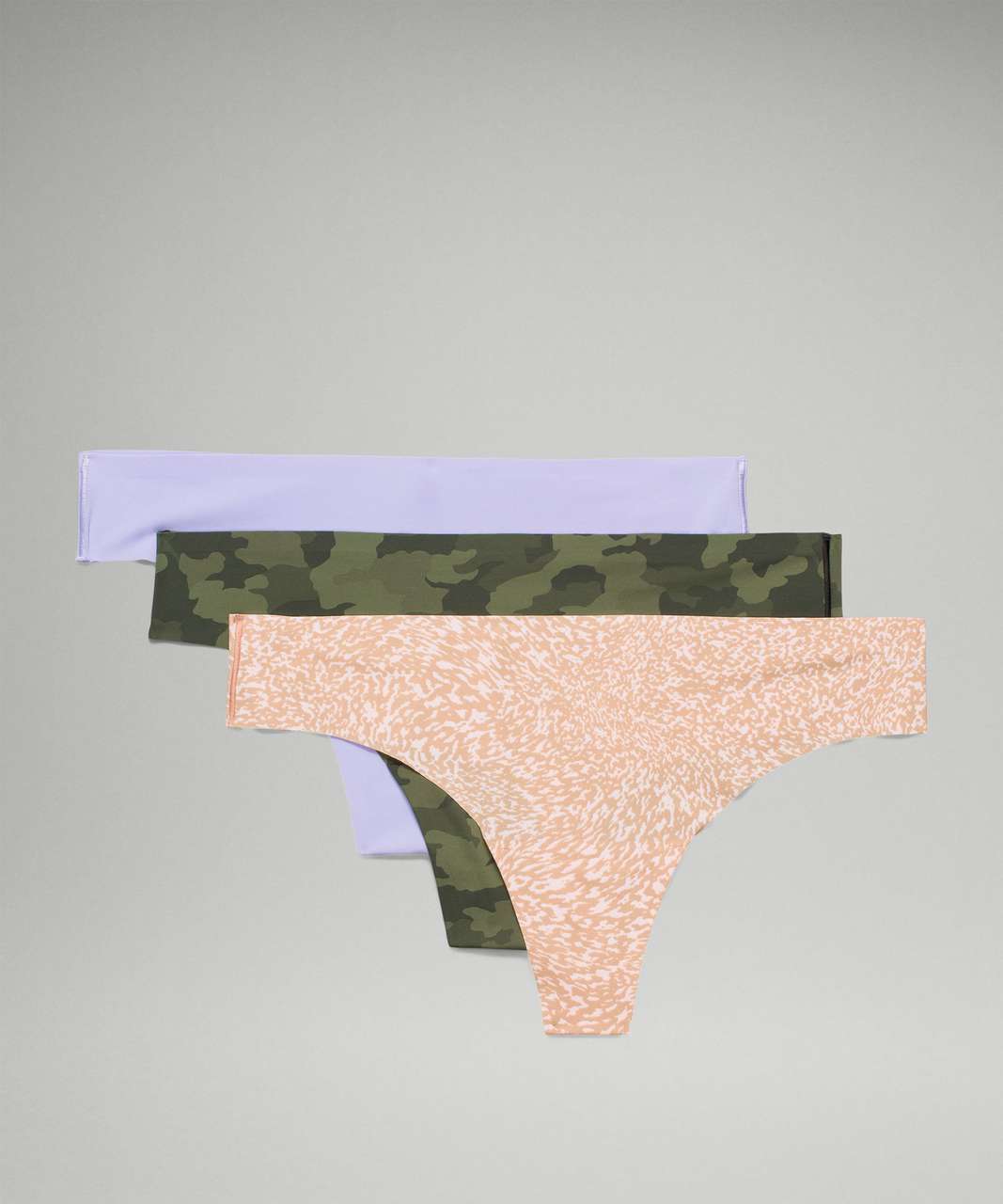 Lululemon InvisiWear Mid-Rise Thong Underwear *3 Pack - Elixir / Lilac  Ether / Carbon Dust - lulu fanatics