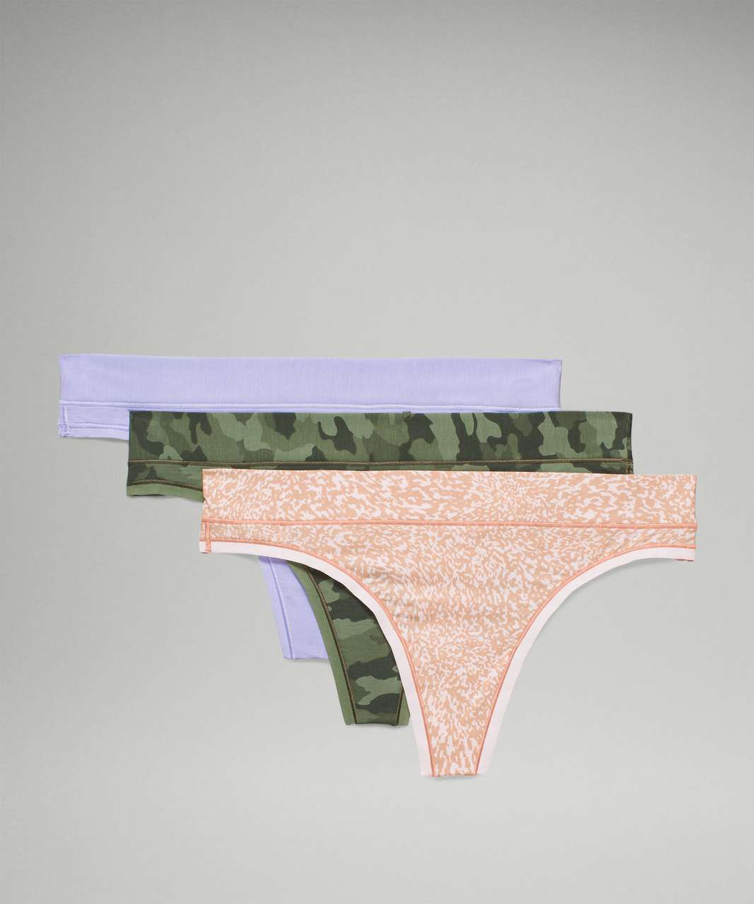 Lululemon UnderEase Mid-Rise Thong Underwear - Heritage 365 Camo