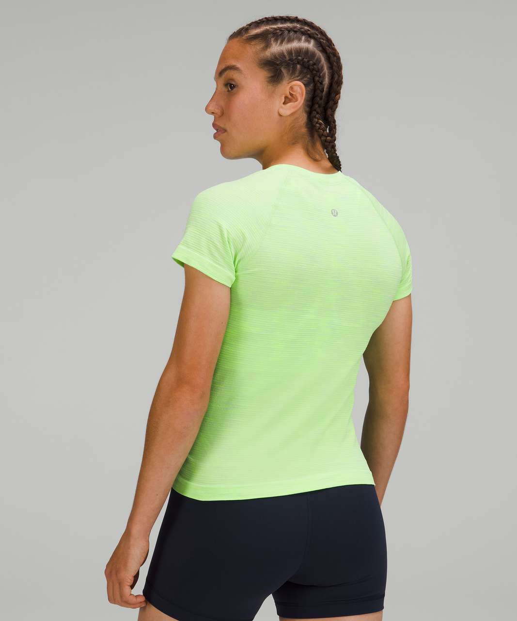 Lululemon Swiftly Tech Short Sleeve Shirt 2.0 *Race Length - Chroma Check Scream Green Light / Scream Green Light Multi