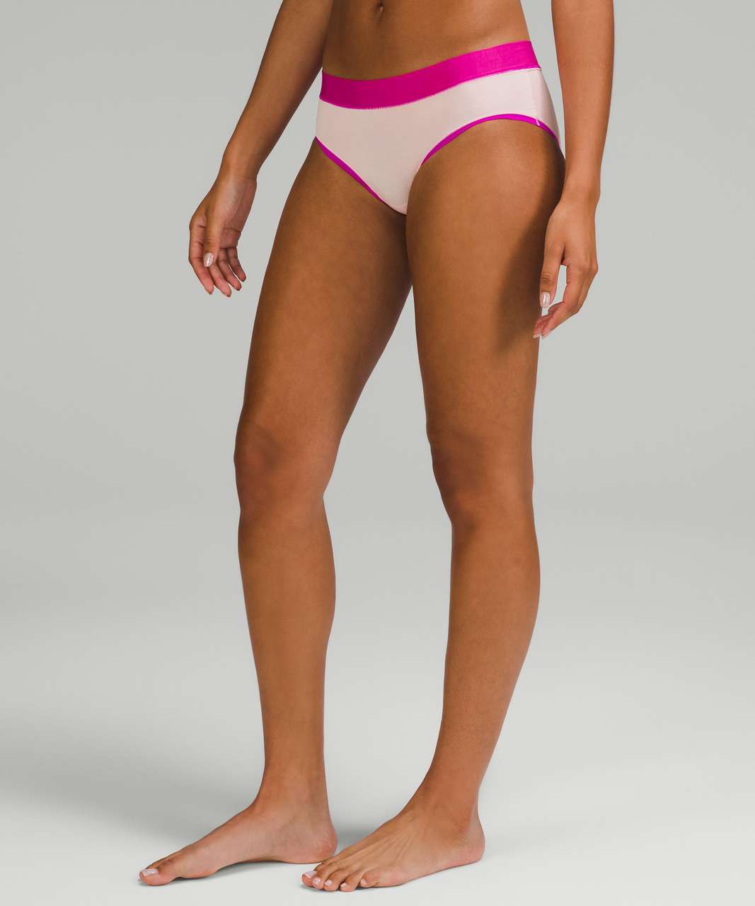 Lululemon UnderEase Mid-Rise Hipster Underwear - Strawberry Milkshake / Purple Highlight