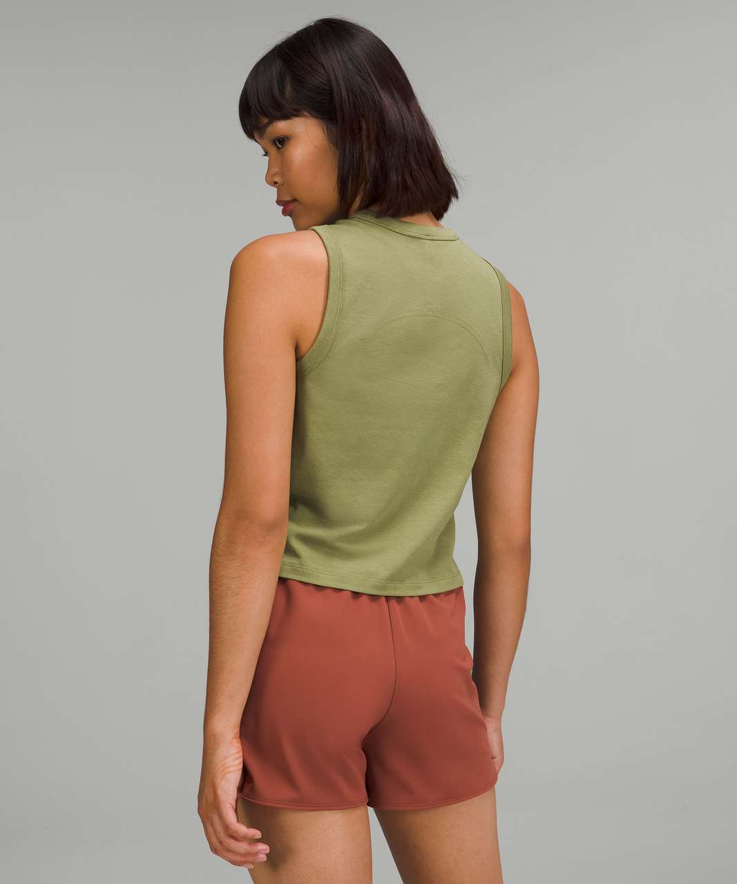 Lululemon Classic-Fit Cotton-Blend Tank Top - Bronze Green - lulu fanatics