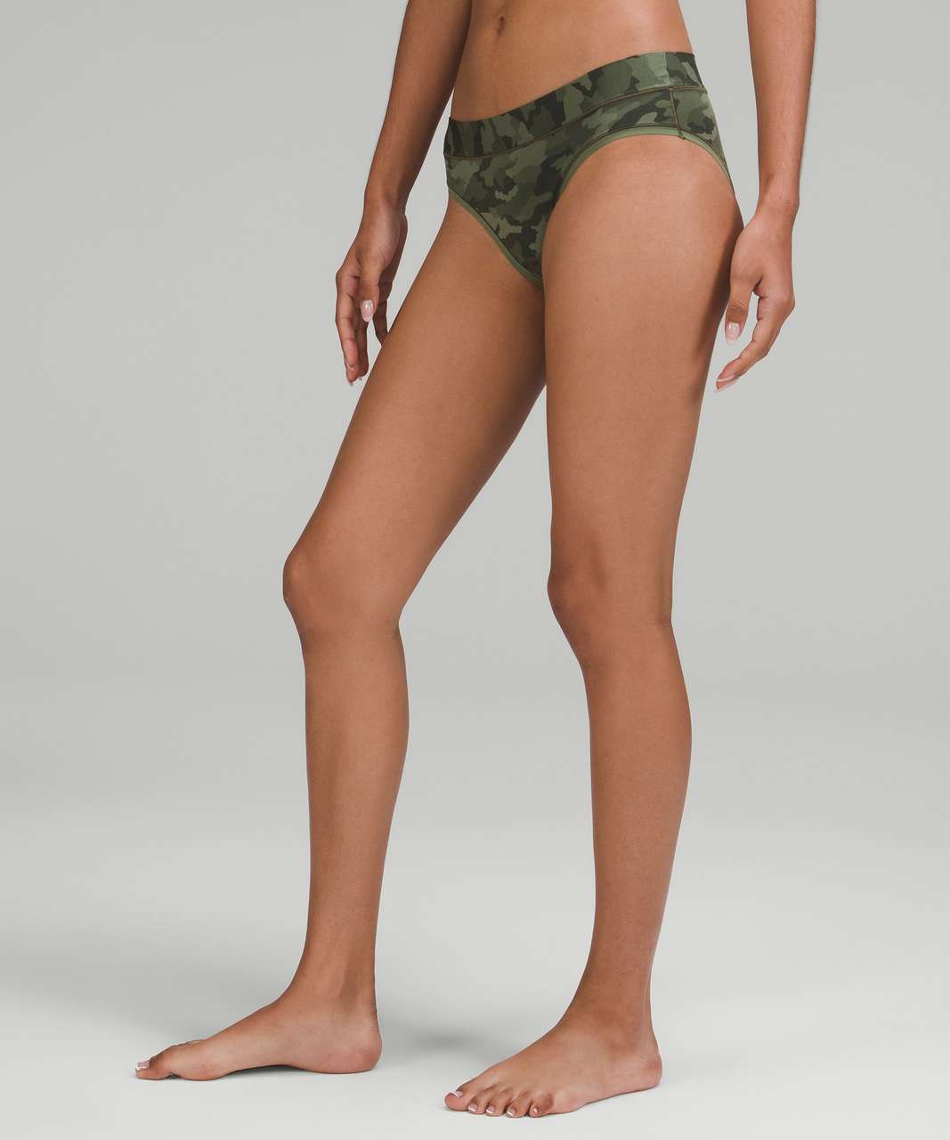 Lululemon UnderEase Mid-Rise Bikini Underwear 3 Pack - Lilac Smoke /  Heritage 365 Camo Mini Green Twill Multi / Warped Grain Strawberry  Milkshake Pink Clay - lulu fanatics