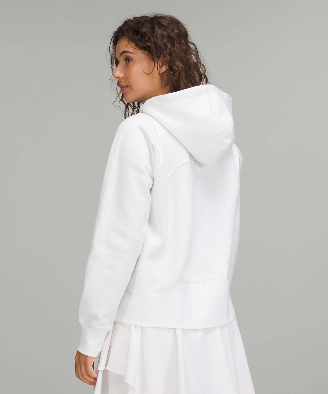 lululemon University of Michigan Women's White Loungeful Hooded Sweatshirt