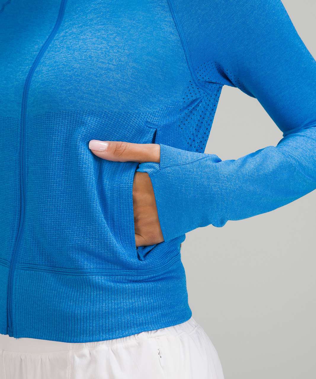Lululemon Breathable Textured Knit Training Jacket - Poolside / Aero Blue