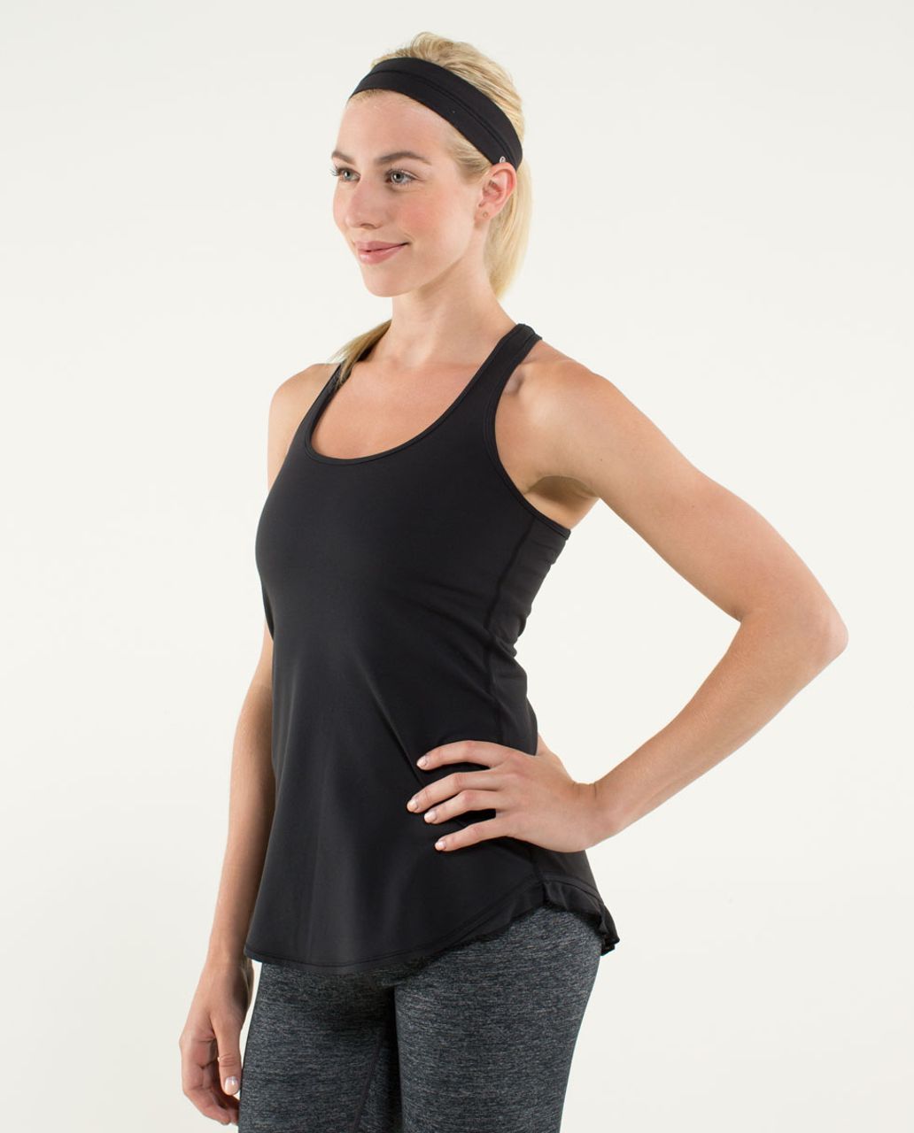 Lululemon Cool Racerback *Ruffled Up - Black - lulu fanatics