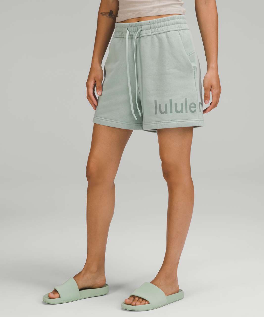 Lululemon Loungeful High-Rise Short 4" *Graphic - Silver Blue