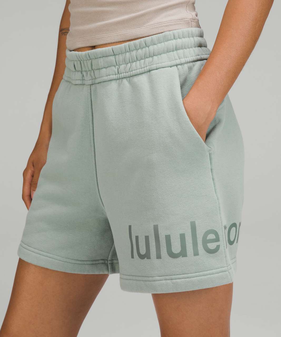 Lululemon Loungeful High-Rise Short 4" *Graphic - Silver Blue