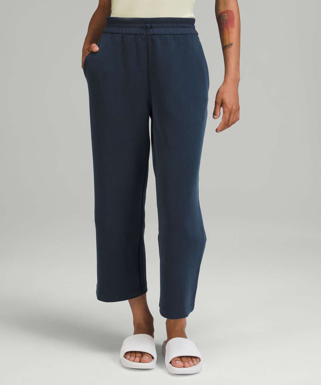 Lululemon Softstreme High-Rise Straight Leg Crop - True Navy - lulu fanatics