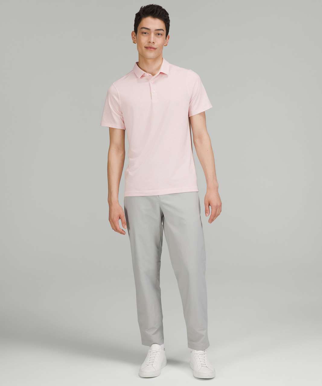 Lululemon Evolution Short Sleeve Polo Shirt - Heathered Strawberry ...