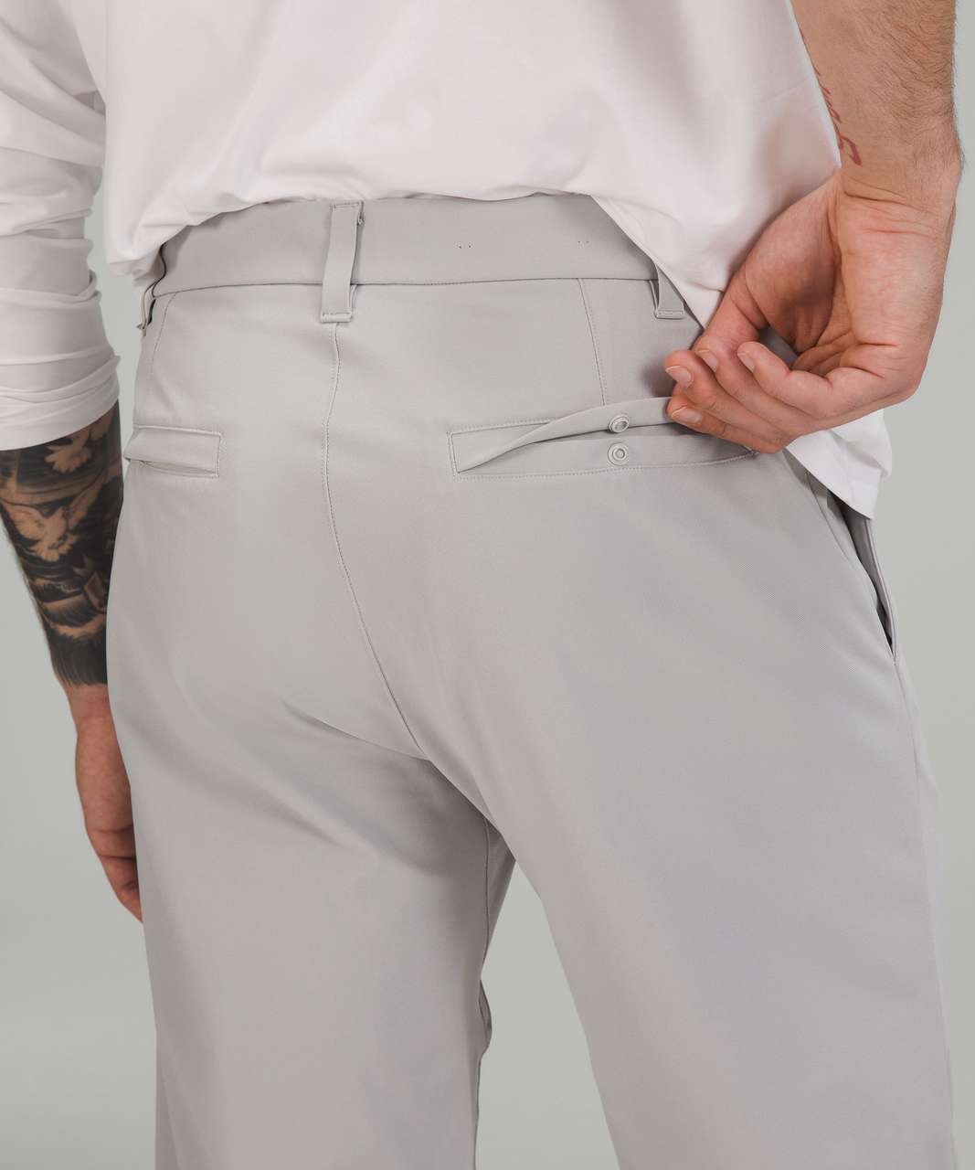 Lululemon Commission Pant Classic *Oxford 34 - Gull Grey / White - lulu  fanatics