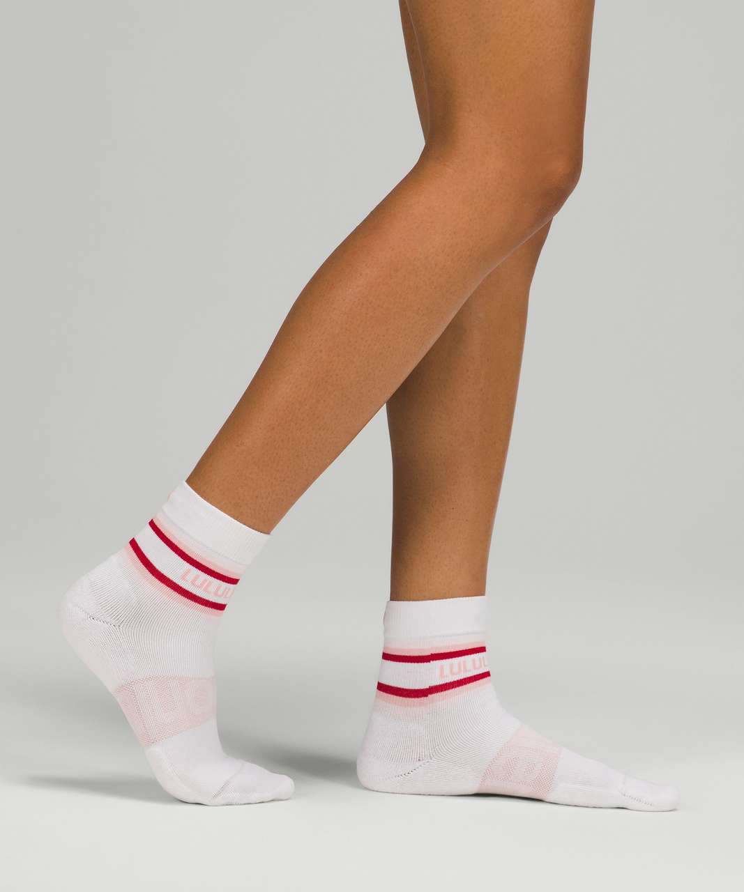 Lululemon athletica Women's Daily Stride Mid-Crew Sock Stripe lululemon  *Wordmark, Socks