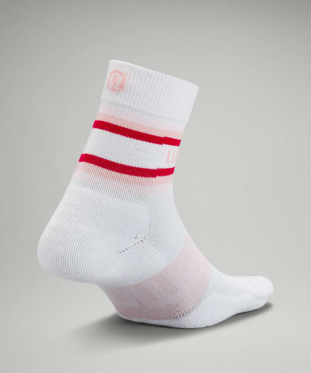 Lululemon Daily Stride Mid-Crew Sock *Rainbow lululemon - White / Dew Pink