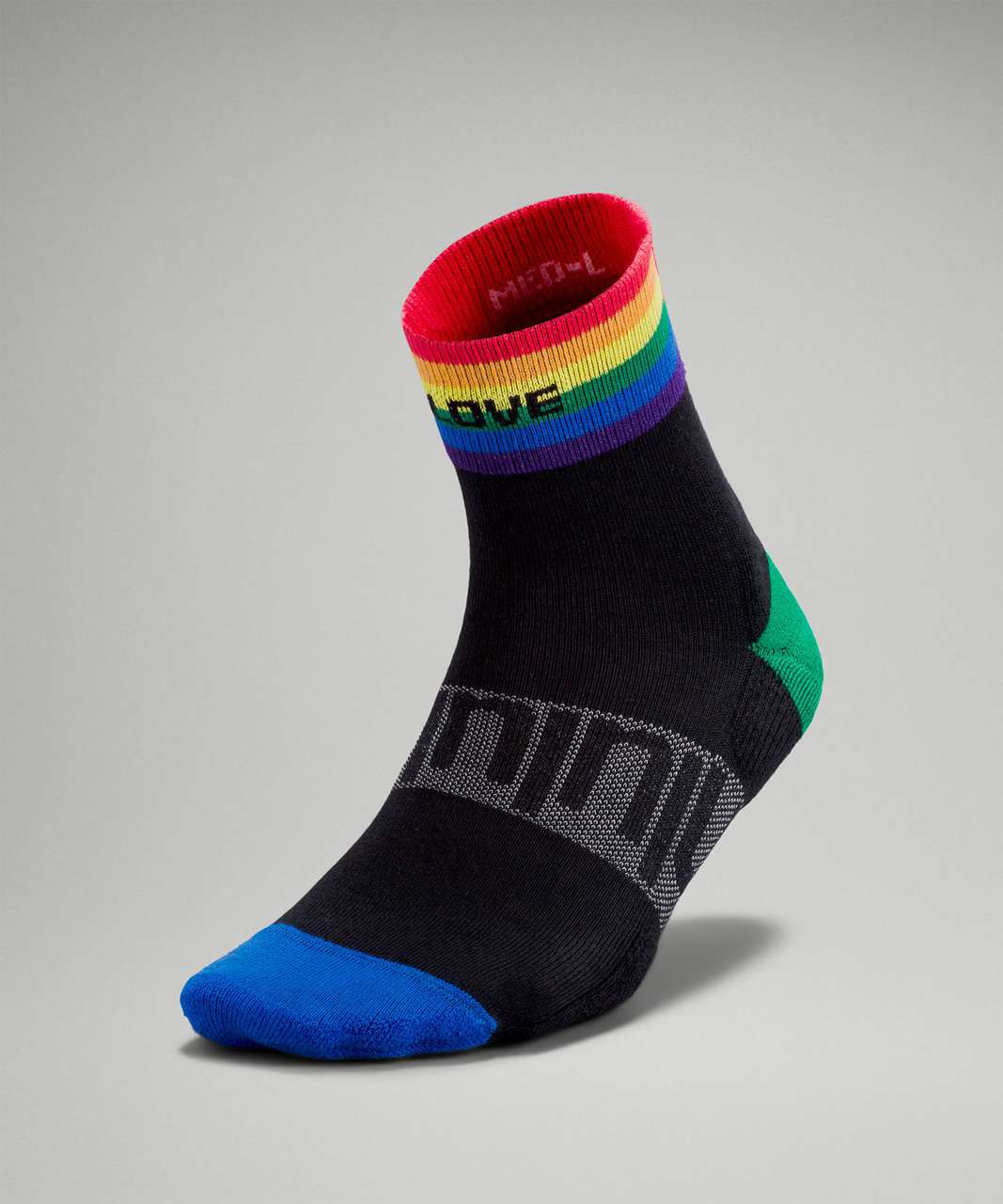 Lululemon Daily Stride Mid-Crew Sock *Rainbow - Black