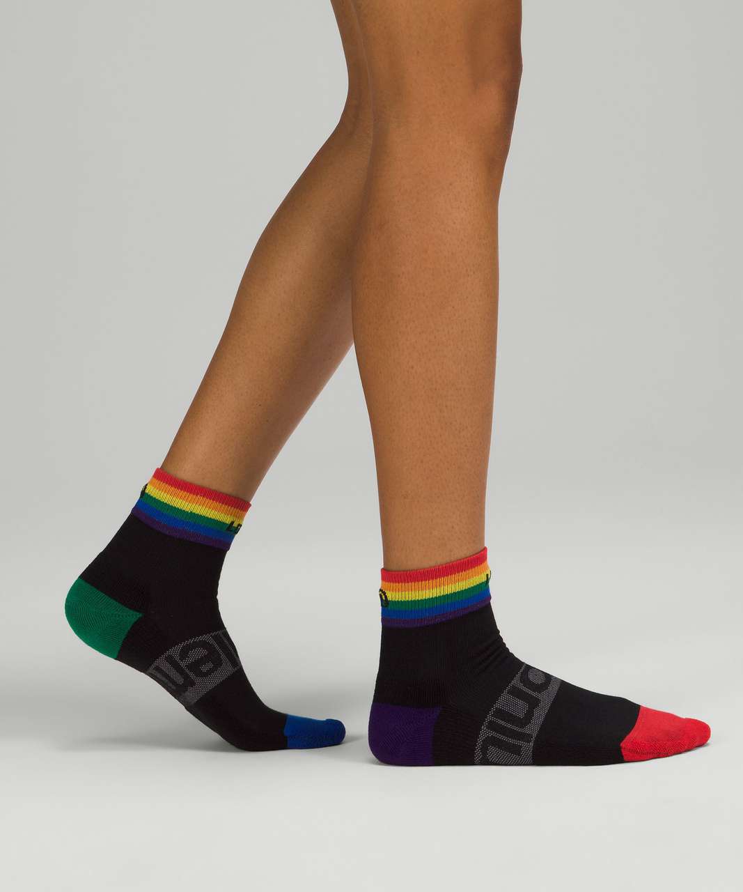 Lululemon Daily Stride Mid-Crew Sock *Rainbow - Black