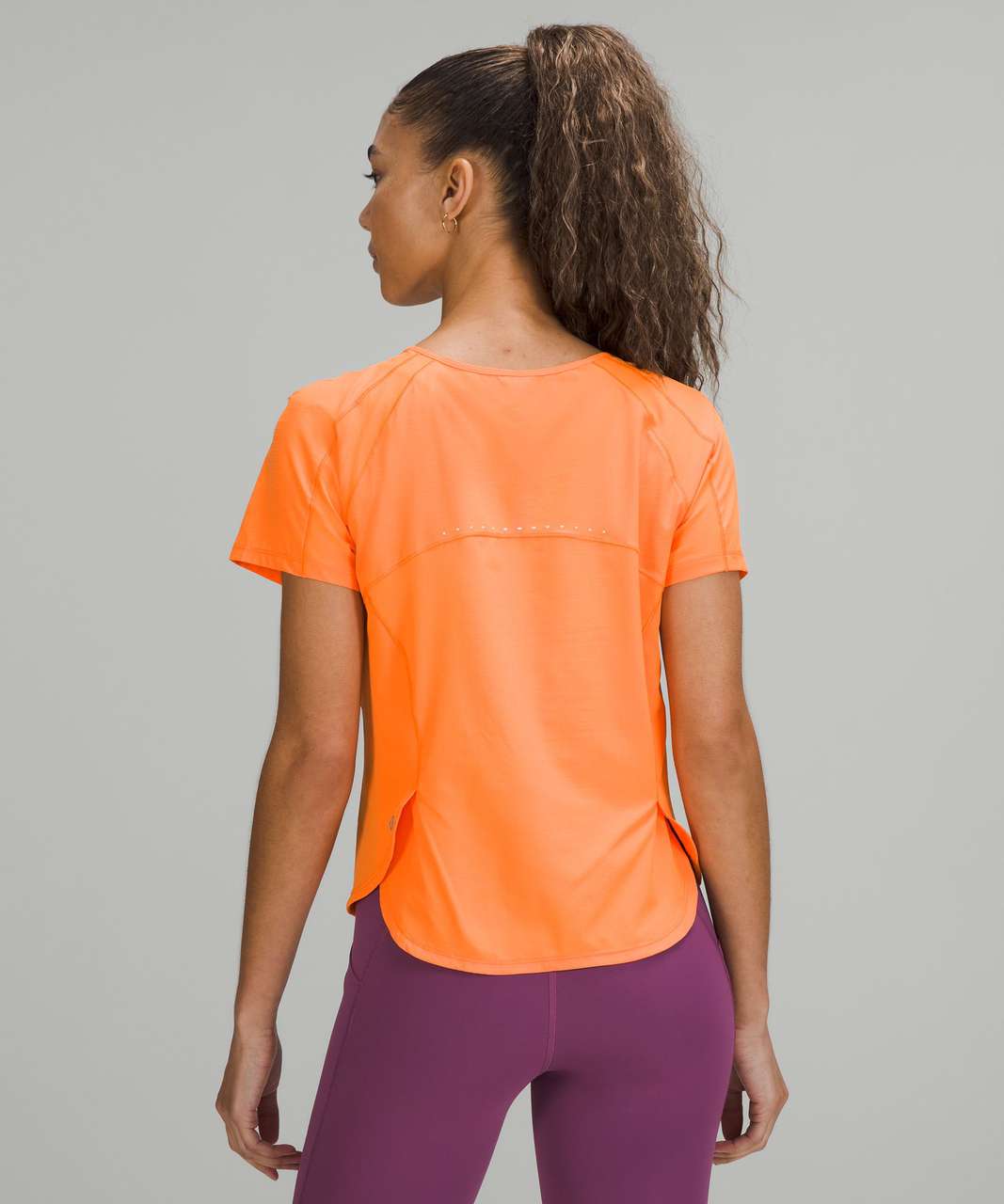 Lululemon Lightweight Stretch Run Short Sleeve Shirt - Orange Soda