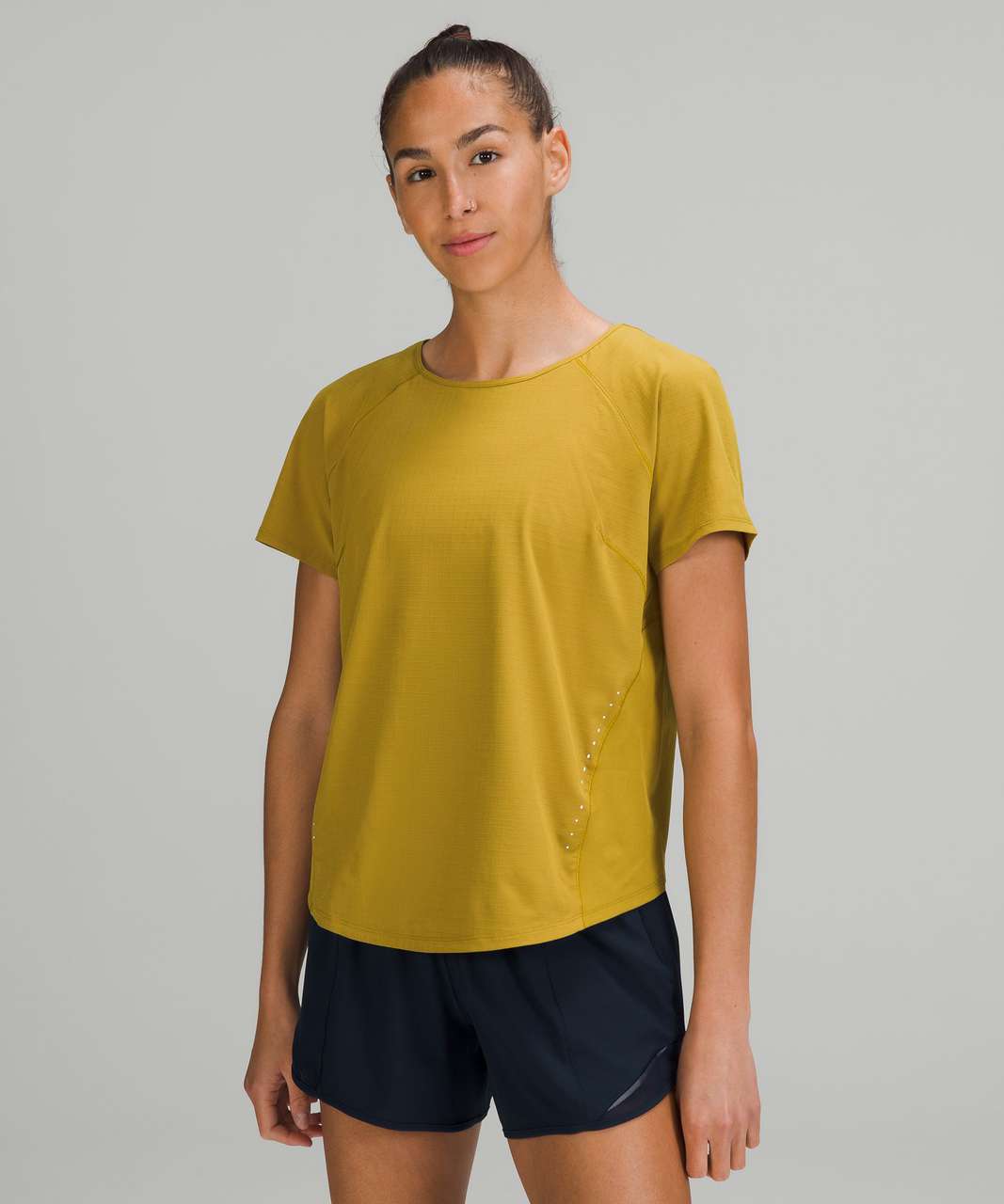 Lululemon Lightweight Stretch Run Short Sleeve Shirt - Auric Gold - lulu  fanatics