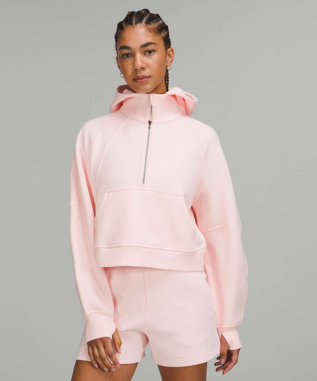 Lululemon Scuba Oversized Half-Zip Hoodie - Strawberry Milkshake - lulu  fanatics