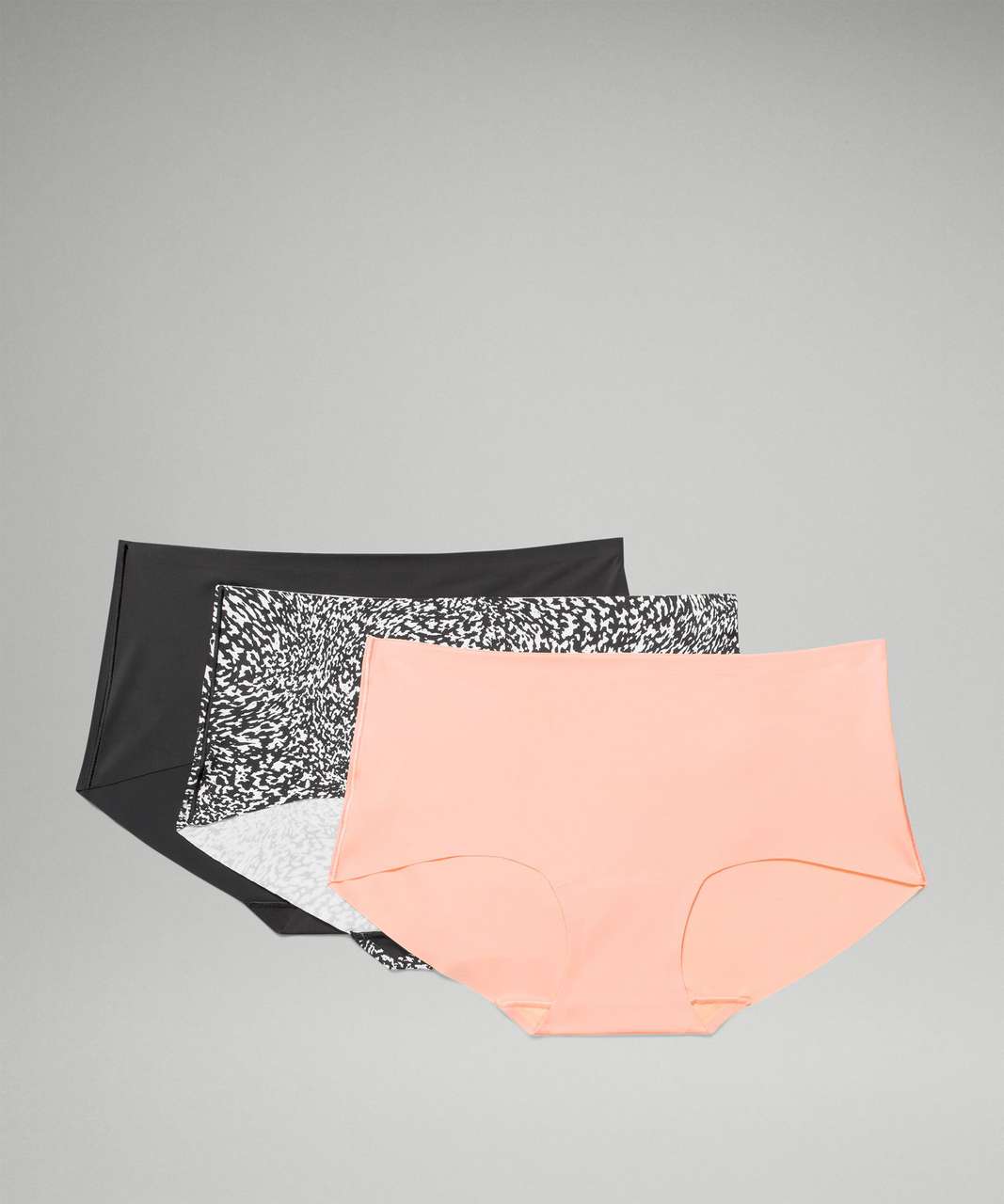 Lululemon InvisiWear Mid-Rise Hipster Underwear 3 Pack - Black / Dew Pink /  Warped Grain Alpine White Black - lulu fanatics