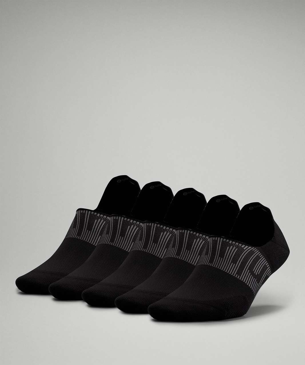 Lululemon Power Stride No-Show Sock with Active Grip 5 Pack - Black