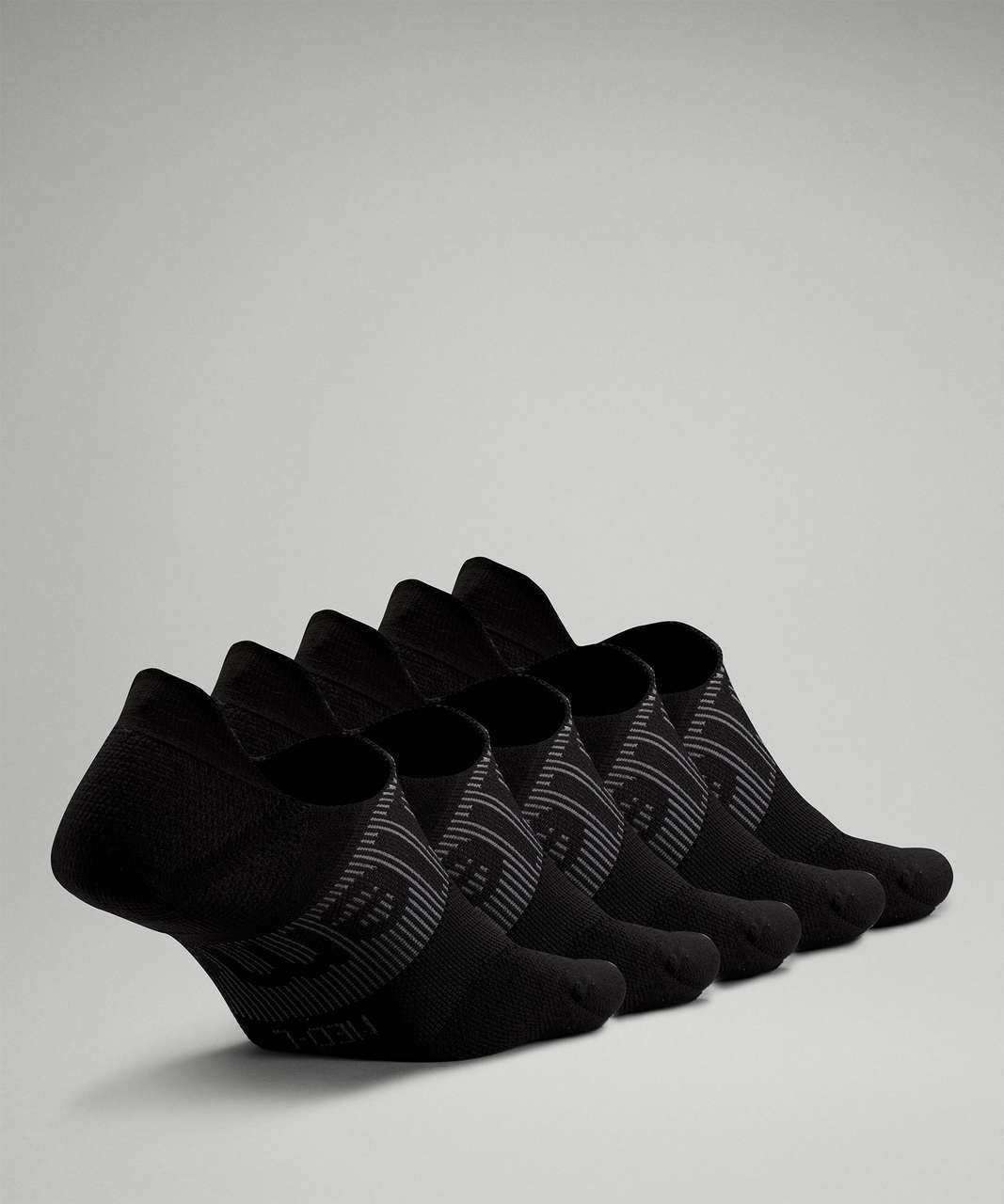 Lululemon Power Stride No-Show Sock with Active Grip 5 Pack - Black