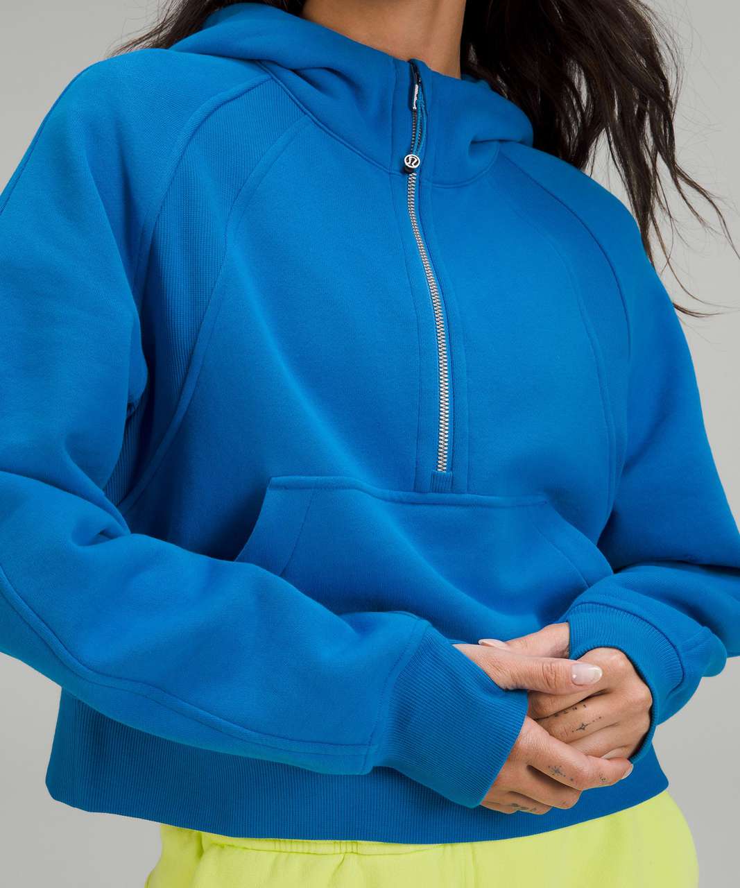 LULULEMON NWT SCUBA OVERSIZED HALF 1/2 ZIP HOODIE SZ XL/XXL POWDER BLUE  2022