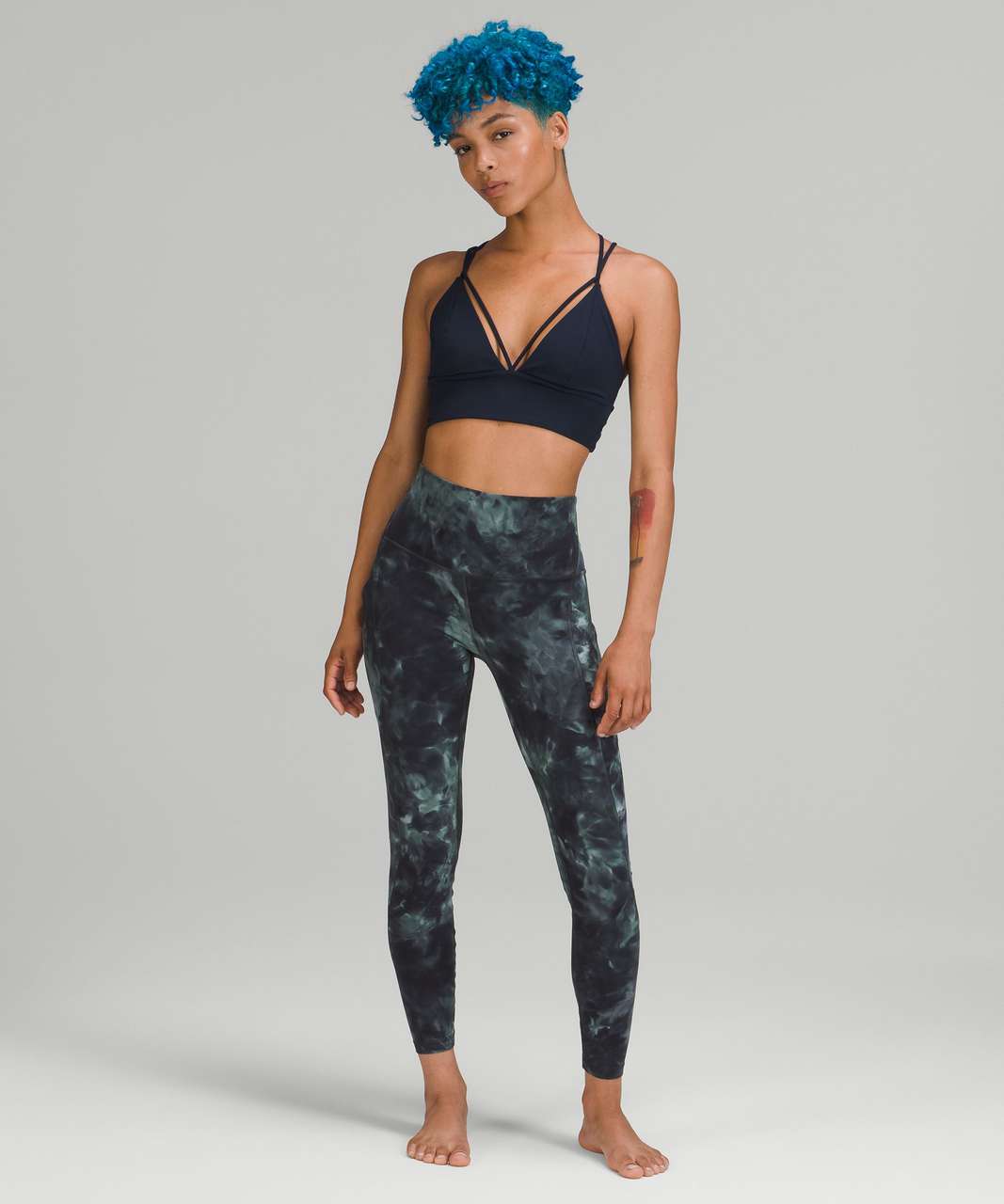 Lululemon Align High Rise Crop with Pockets 23 *Diamond Dye - Diamond Dye  Pitch Grey Graphite Grey - lulu fanatics