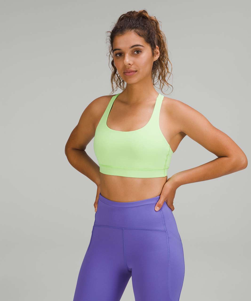 lululemon ENERGY B-D CUP - Medium support sports bra - kohlrabi green/green  - Zalando.de