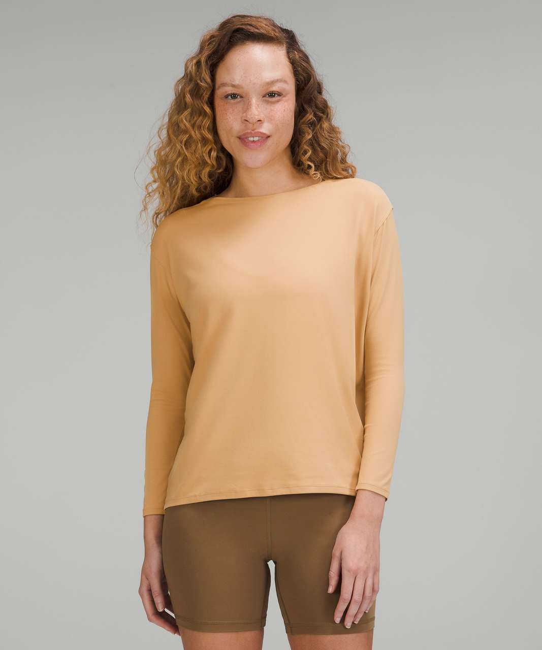 Lululemon Back in Action Long Sleeve Shirt *Nulu - Pecan Tan